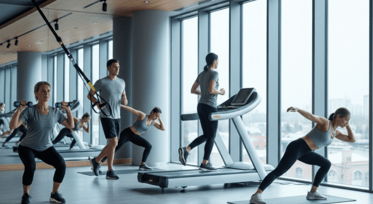 Representação moderna e equilibrada da atividade física